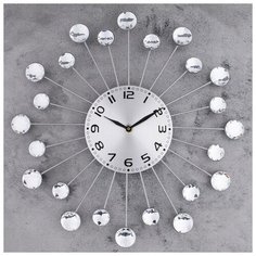 Часы настенные, серия: Ажур, "Лучики", плавный ход, 35 х 35 см, d=13 см 633208 Сима ленд