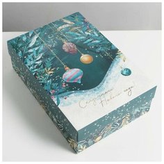 Дарите Счастье Коробка складная «Новогоднее волшебство», 30 ? 20 ? 9 см