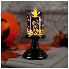 Luazon Lighting Фигура светодиодная "Свеча фиолетовая", 12х5х5 см, AAх2