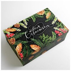 Дарите Счастье Коробка подарочная «Новогодний лес», 26 ? 17 ? 10 см