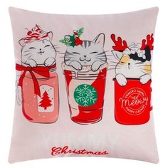 Этель Подушка Этель "Котики", 40х40 см, велюр