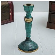 Подсвечник под старину "Победа" латунь 8х8х16,5 см 3403988 Сима ленд