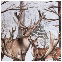 Этель Покрывало "Этель" евро Олени в зимнем лесу, 210*215 см, 100% хлопок