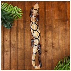 Панно дерево "Геккон" 100х14х1 см 1062944 Сима ленд