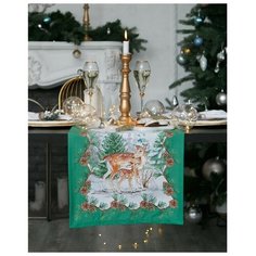 Этель Дорожка на стол «Этель: Новогодний лес», 40 ? 147 см, 100 % хлопок, саржа, 190 г/м?