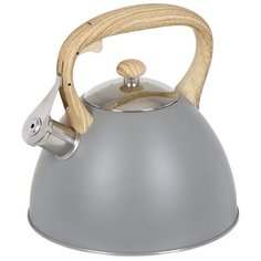 Чайник из нержавеющей стали Daniks MSY-079G со свистком, 3 л