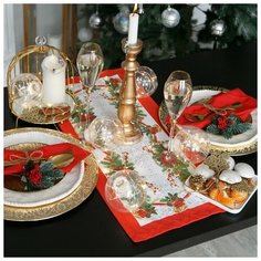 Этель Дорожка на стол "Этель" Рождественский бал 30х70 см, 100% хл, саржа 190 гр/м2