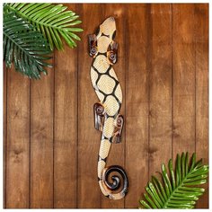 Панно дерево "Геккон" 78х13х1 см 1062941 Сима ленд