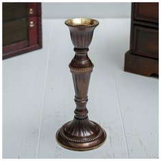 Подсвечник латунь на 1 свечу "Кали" 14х6,5х6,5 см 1044793 Сима ленд