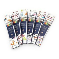 Карандаши цветные "HAPPYCOLOR", 6 ЦВ., 6 видов Bruno Visconti