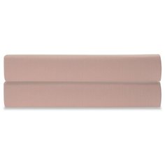 Простыня на резинке из сатина цвета пыльной розы из коллекции Essential, 180х200х28 см Tkano