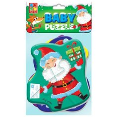 Мягкие пазлы Baby puzzle "Дед Мороз и друзья" 4 картинки, 16 эл. Vladi Toys