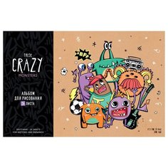 Альбом для рисования А4, 24л ArtSpace "Рисунки. Crazy monsters" (100 г/кв. м, скрепка) 7шт. (А24_36012)