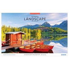 Альбом для рисования А4, 24л ArtSpace "Путешествия. Stunning silence" (100 г/кв. м, скрепка) 7шт. (А24_36004)