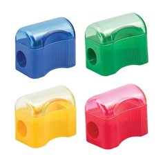 Точилка ручная пластиковая Пифагор "Сундучок" (1 отверстие, с контейнером) 48шт. (226938)