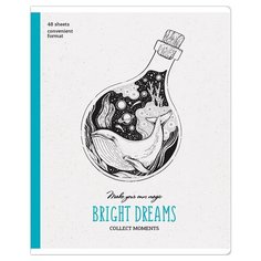 Тетрадь общая 48л, А5 ArtSpace "Рисунки. Bright dreams" (клетка, матовая ламинация, выборочный УФ-лак) 10шт. (Т48кМЛВЛ_34349)