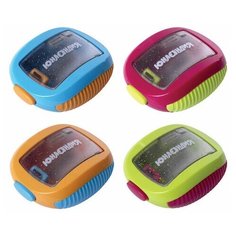 Точилка ручная пластиковая Юнландия "Звездолет Юнландика" (1 отверстие, с контейнером) цветная, 12шт. (228471)