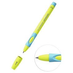 Ручка шариковая Stabilo LeftRight для правшей (0.4мм, синий цвет чернил, корпус желтый/голубой) (6328/8-10-41)