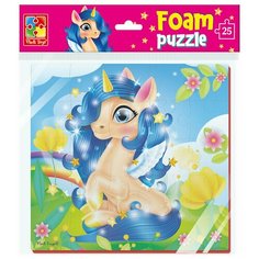 Мягкие пазлы Vladi Toys "Единорог" 25 элементов 23х21 см, VT1109-07