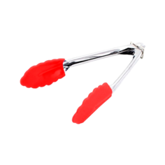 Щипцы кухонные Skiico Kitchenware «Лист» 18 см / Щипцы металлические универсальные Красные