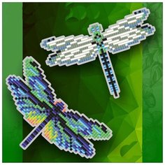 Алмазная мозаика «Стрекозы. Вода» (магнит), 8х14, 9х13 см, Арт Соло Art Solo