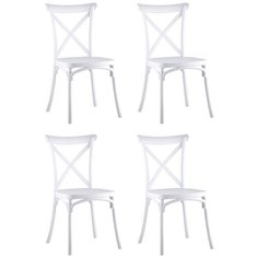 Комплект стульев для кухни 4 шт Кроссбэк, пластиковый, белый Stool Group