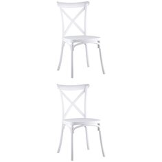 Комплект стульев для кухни 2 шт Кроссбэк, пластиковый, белый Stool Group
