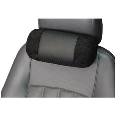 Подушка на подголовник автомобильного кресла MATEX ROLL, цвет черный, 25х11х11 см, экокожа, велюр МАТЕx