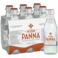 Вода минеральная Acqua Panna (Аква Панна) 0,25л х 6 шт., стекло