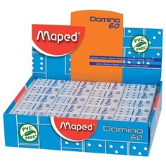 Ластик Maped Domino 60 (прямоугольный, 28х19х8,8мм, винил, белый) 60шт. (511260)