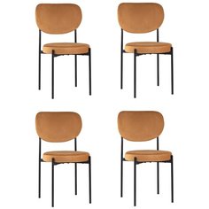 Комплект стульев обеденных 4 шт Барбара, велюр терракотовый Stool Group