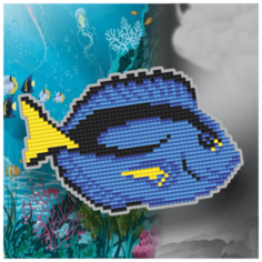 Алмазная мозаика «Голубой хирург (Paracanthurus hepatus)» (магнит), 9,5х14,5 см, Арт Соло Art Solo