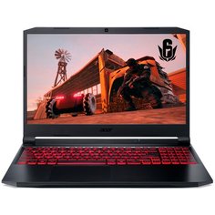 Ноутбук Acer Nitro 5 AN515-57-73F6 15.6" FHD IPS/Core i7-11800H/16GB/512GB/NVIDIA GeForce RTX 3050Ti 4GB/Windows 10 Home 64-bit/NoODD/черный (NH.QBVER.002)