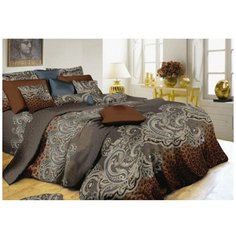 Покрывало "Diva Afrodita" Premium с вышивкой из сатина; 043-Новый Век; Размер: Евро