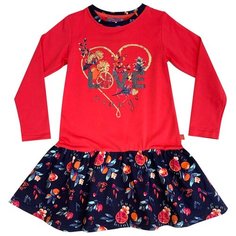 Платье Sweet Berry размер 98, коралловый/синий