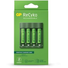 Зарядное устройство USB для акк. батарей B421 + аккумуляторные мизинчиковые батарейки ААА(HR03) 850мАч 4шт. GP