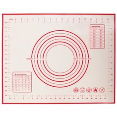 Коврик для выпечки и раскатки теста силиконовый с армированием iQZiP 40см х 60см цвет белый,термостойкий до +250°С