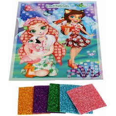 Набор для творчества MultiArt Аппликация из мягкой мозаики "Enchantimals. Фэнси Флэминг и Свош, Фелисити Лис и Флик Мульти Арт