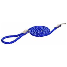 Rogz поводок удлиненный круглый для крупных собак размер L серия ROPE длина 1,8м синий