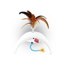 GiGwi Игрушка интерактивная для кошек Фезер Спиннер перо,пластик 75312, 0,380 кг (2 шт)