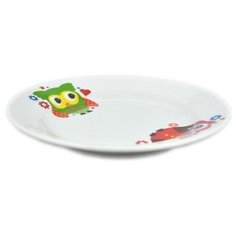 Тарелка обеденная Дулевский фарфор Совята 175мм, фарфоровая, белая, 1шт. (90752)