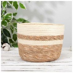 Корзина для хранения Доляна «Мэган», плетёная, 25×25×18 см