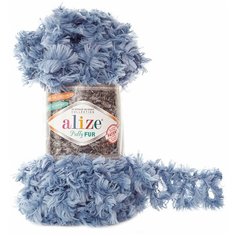 Пряжа Alize Puffy Fur 100гр. 6м. (100% полиэстер) (6106 секционный) 5 шт