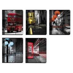 Альт Упаковка тетрадей Города. Контрасты NEW 7-48-182, 5 шт., клетка, 48 л.