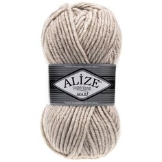 Пряжа ALIZE Superlana maxi 100гр. 100м. (75% акрил, 25%шерсть) ТУ (152 бежевый меланж) 5 шт