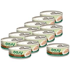 Влажный корм для кошек Oasy Specialita Naturale, с курицей, с уткой 12 шт. х 70 г