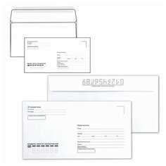 Конверт почтовый C4 KurtStrip (229x324, 90г, стрип, печать "Куда-Кому") белый, 250шт. (С4.02СКК.250) Курт