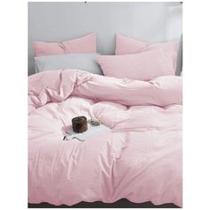 Постельное белье GoodNight Сатин Делюкс 2 сп. с евро (с нав. 50х70) розовый
