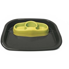 Поднос с тройной миской Lilli Pet Pet bar 3 in 1, 52х41х9см; 1000мл, грушевый