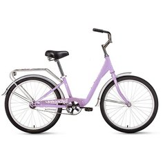 Подростковый городской велосипед FORWARD Grace 24 (2021) сиреневый/белый 13" (требует финальной сборки)
